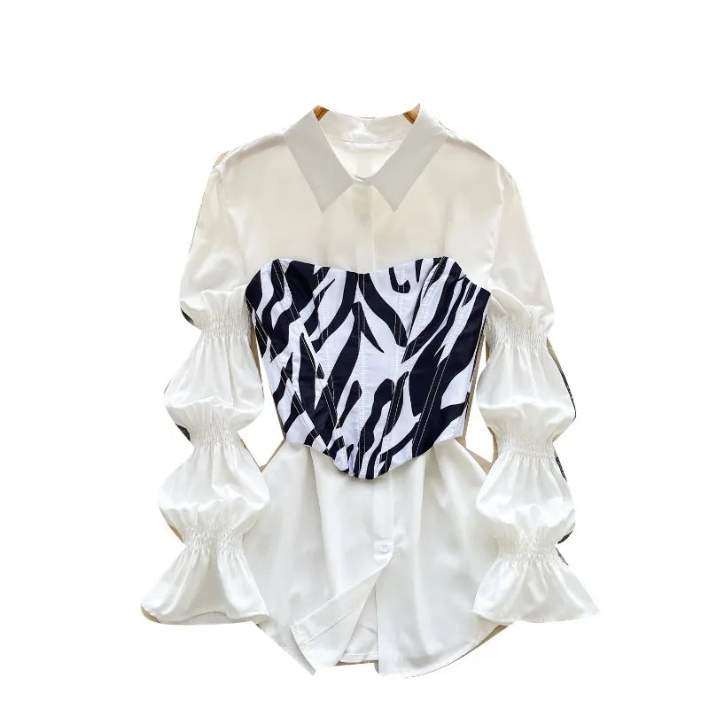 Wholesale Spring 2026 New Fashion Elegant Temperament French Retro Sweet Solid Color Shirt Waist Ladies Suit