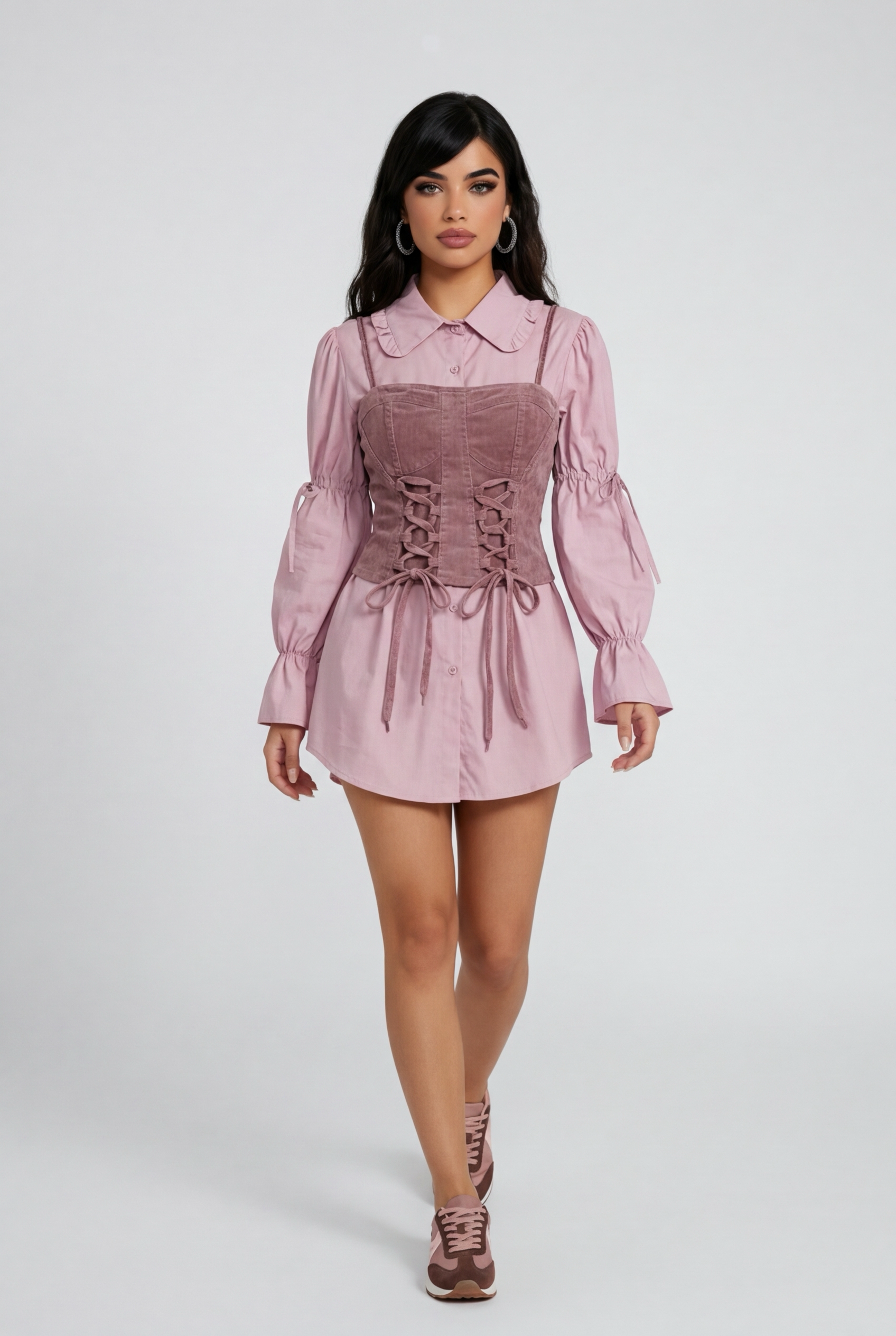 Strap Bandage Vest Tops, matching puffy sleeve mini shirts, dresses, and sets for women.