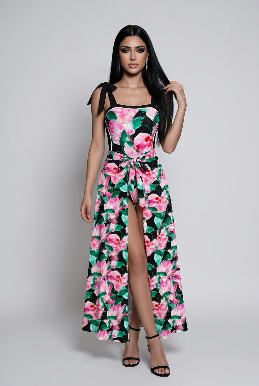 A sexy two-piece swimsuit with a cover-up, featuring a push-up design and slim-fitting bodysuit