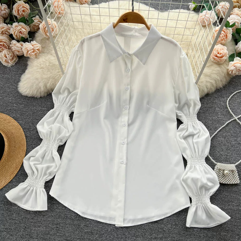 Fall Women's Elegant Sets Puff Sleeve Tube Top And Shirt Dress Set Ropa Wholesale