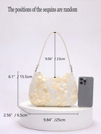 Women’s retro fashion handbags with sequin embroidery and flower designs