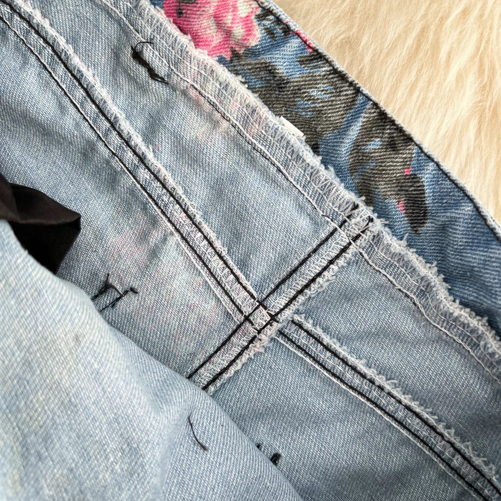 Women 2 Piece Set Denim Fashion Female Hot Girl Chic Sexy Sling Top High Waist Irregular Split Skirt Summer Lady Suit