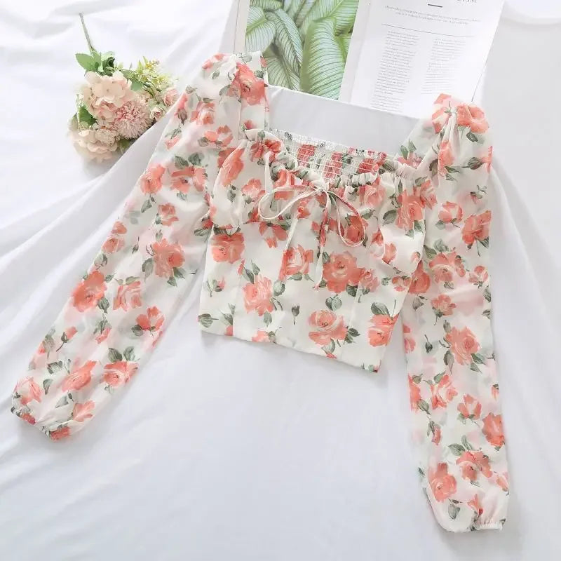 New Hot Sale Of The Season Women's French Style Slim Fit Fresh Sensation Chiffon Top Versatile Fashion Design Casual Wear Elegan