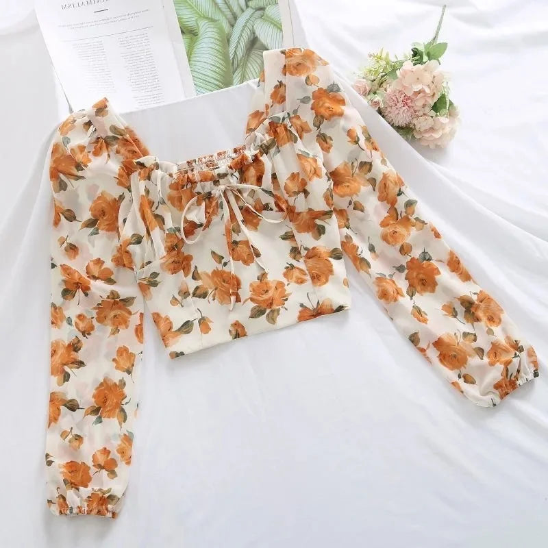 New Hot Sale Of The Season Women's French Style Slim Fit Fresh Sensation Chiffon Top Versatile Fashion Design Casual Wear Elegan