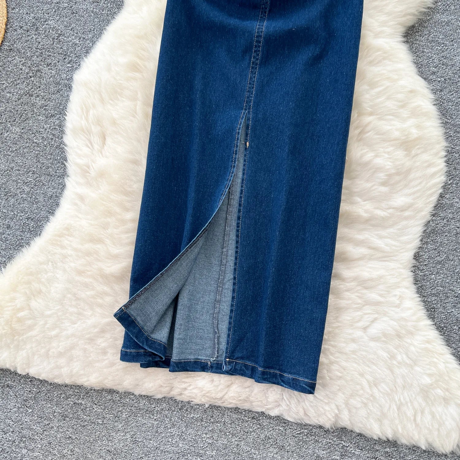 Long Dress Women Denim Dresses Sexy Halter Sling Vestidos Streetwear Wrap Hip Sleeveless Elegant Splice Y2k Party Night 2025