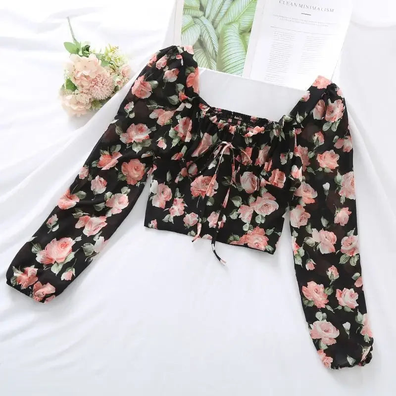 New Hot Sale Of The Season Women's French Style Slim Fit Fresh Sensation Chiffon Top Versatile Fashion Design Casual Wear Elegan