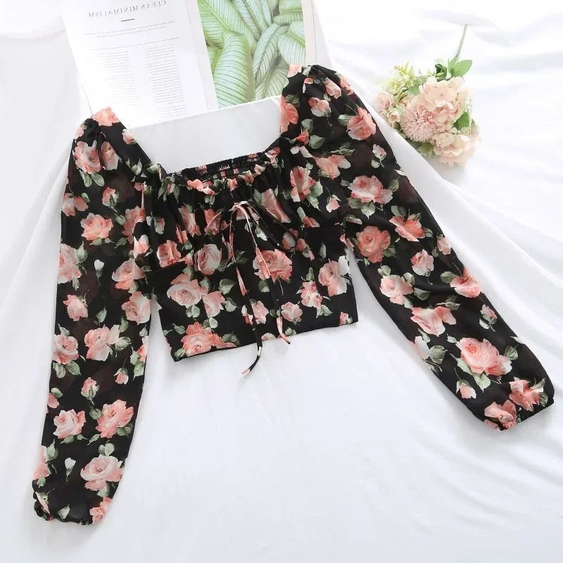 New Hot Sale Of The Season Women's French Style Slim Fit Fresh Sensation Chiffon Top Versatile Fashion Design Casual Wear Elegan