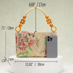 Women’s retro fashion handbags with sequin embroidery and flower designs