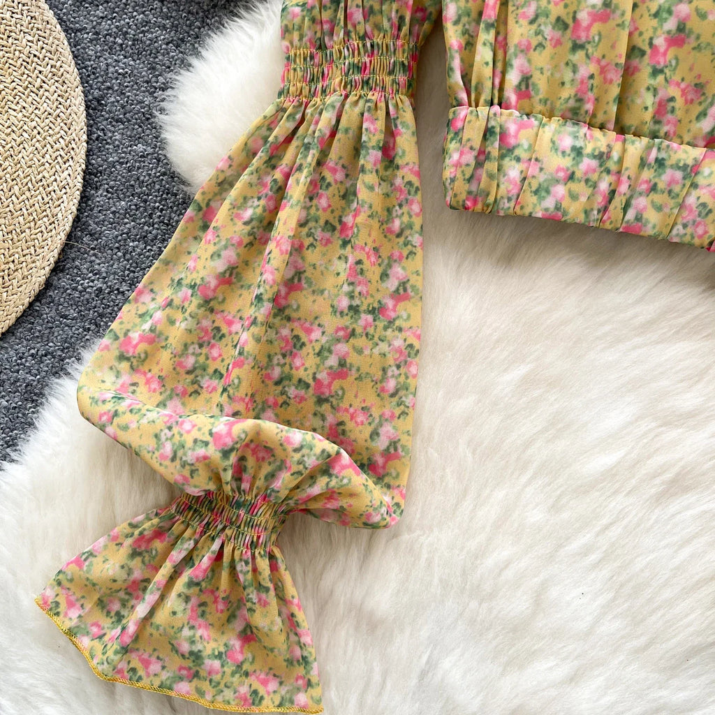 Women’s chiffon tie chain hollow out print bodycon sheer tops, female shirring tees, tops, summer. - MODE SEPHRA