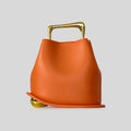 A unique, irregular hand-held bucket design crafted from luxurious pu leather.