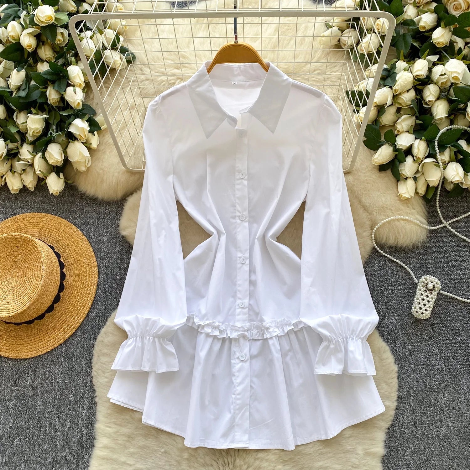 Spring Autumn Commute Sle Women's Faion Slimming Two-Piece Set High Waist Denim Belted Top Bot Ensemble Office Ready