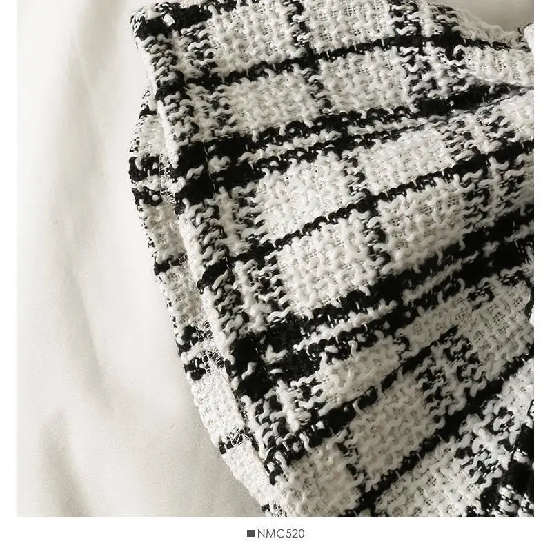 Retro Korean Style Patchwork Wide Stripe Woolen Fabric Fake Two-Piece Long Sleeve Shirt High Waist Belted Slim Fit Polo Collar