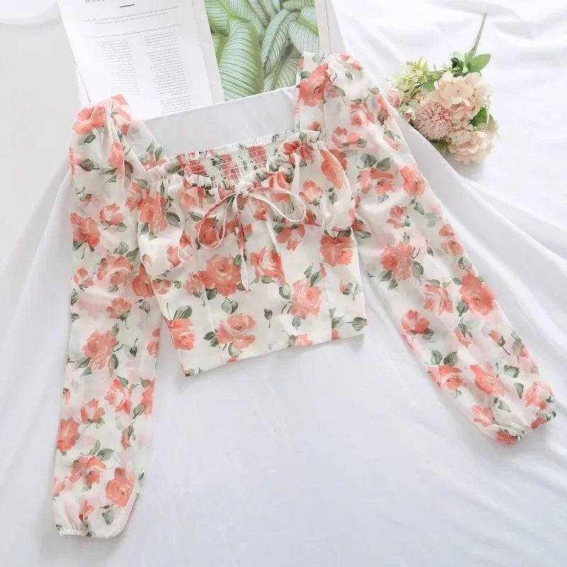 New Hot Sale Of The Season Women's French Style Slim Fit Fresh Sensation Chiffon Top Versatile Fashion Design Casual Wear Elegan